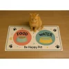 Paws&Whiskers Katzen<Napfunterlage in Beige/ Orange/ Blau - (L)40 x (B)70 cm