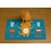 Paws&Whiskers Katzen<Napfunterlage in Blau - (L)40 x (B)70 cm