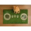 Paws&Whiskers Katzen<Napfunterlage in Grün - (L)40 x (B)70 cm