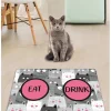 Paws&Whiskers Katzen<Napfunterlage in Pink/ Grau - (L)40 x (B)60 cm