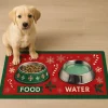 Paws&Whiskers Katzen<Napfunterlage in Rot - (L)40 x (B)70 cm