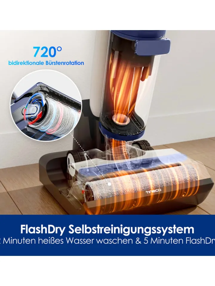 Tineco Staubsauger|Klima & Haushalt<Nass-/ Trockensauger "Floor One S7 Flashdry Pet" in Dunkelblau