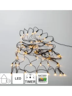 STAR Trading Lichterketten & Dekobeleuchtung<Netz LED-Lichterkette ,Akku, Batterie, warmweiß, outdoor, 80 LEDs, 15