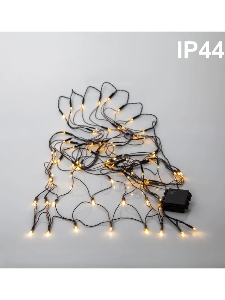 STAR Trading Lichterketten & Dekobeleuchtung<Netz LED-Lichterkette ,Akku, Batterie, warmweiß, outdoor, 80 LEDs, 15