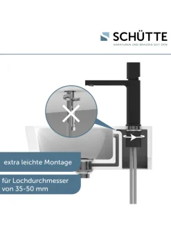 Franz Joseph Schütte Badarmaturen<NEW YORK Waschtischarmatur, Schwarz matt