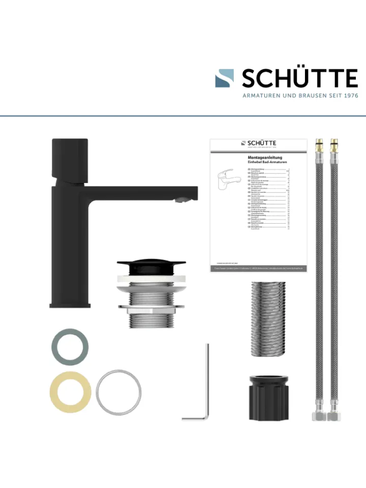 Franz Joseph Schütte Badarmaturen<NEW YORK Waschtischarmatur, Schwarz matt