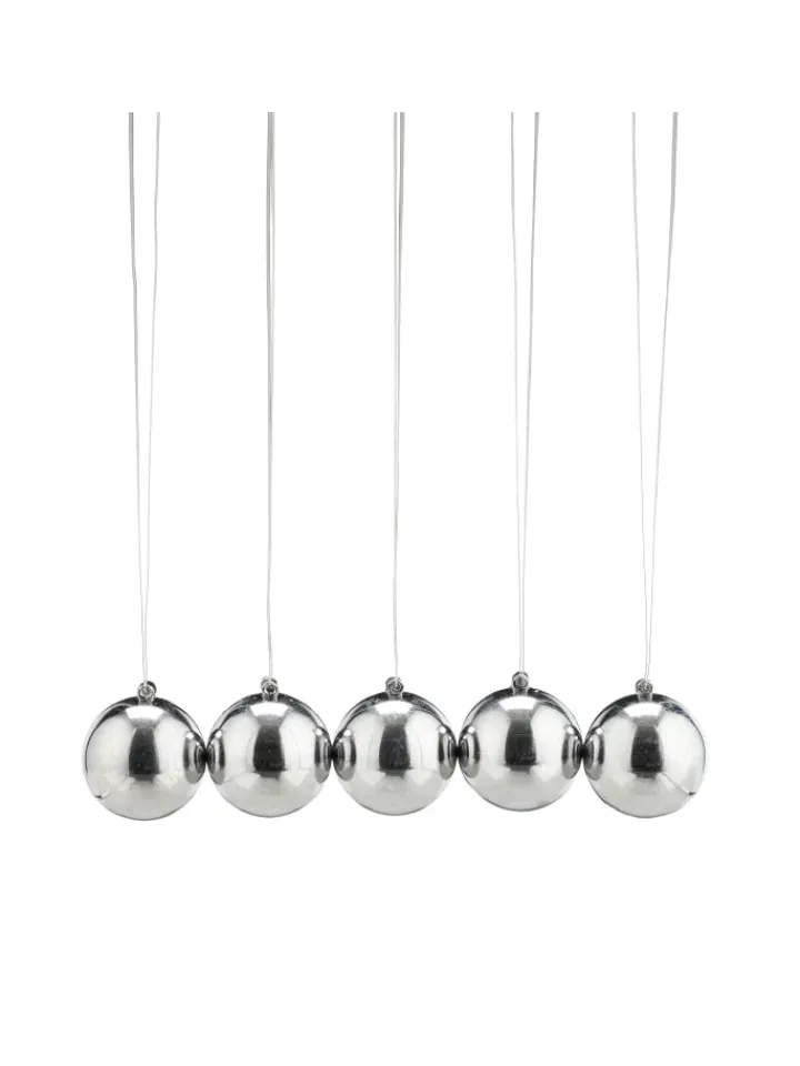 relaxdays Dekofiguren & -Objekte<Newton-Pendel in Silber