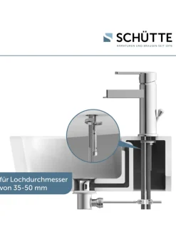 Franz Joseph Schütte Badarmaturen<NIAGARA Waschtischarmatur, Chrom, mit Schwallauslauf