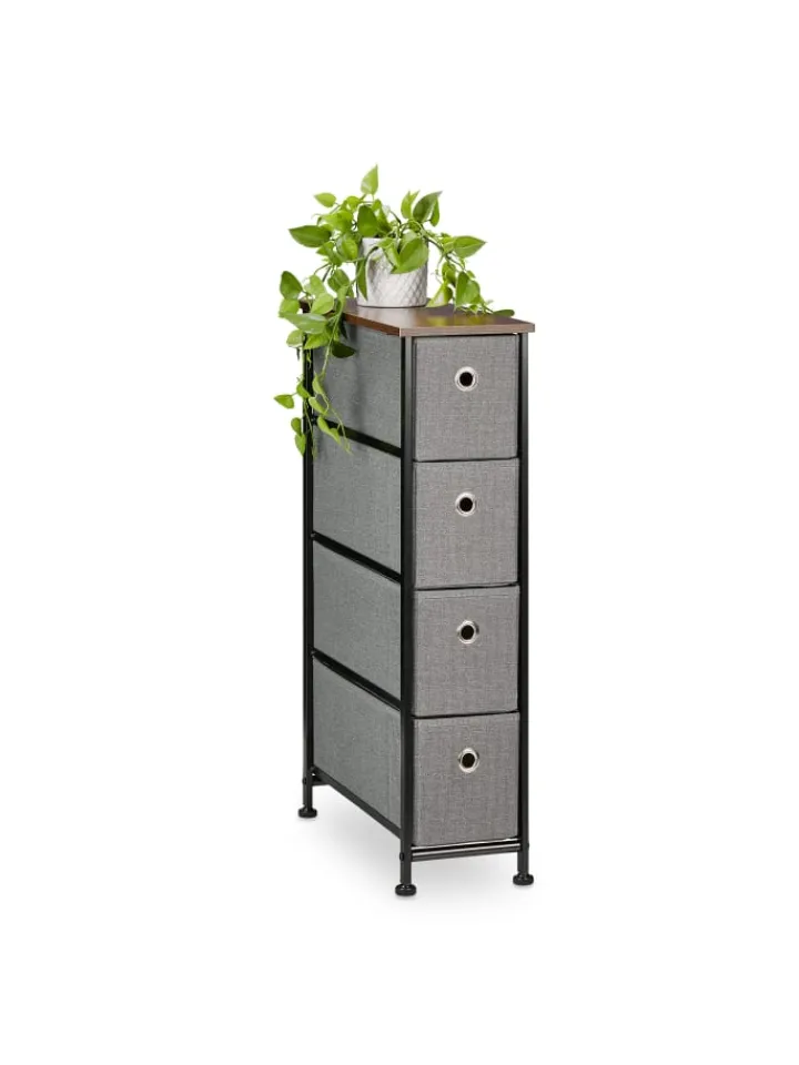 relaxdays Regale & Schränke<Nischenregal in Braun/ Grau - (B)20 x (H)76 x (T)48 cm