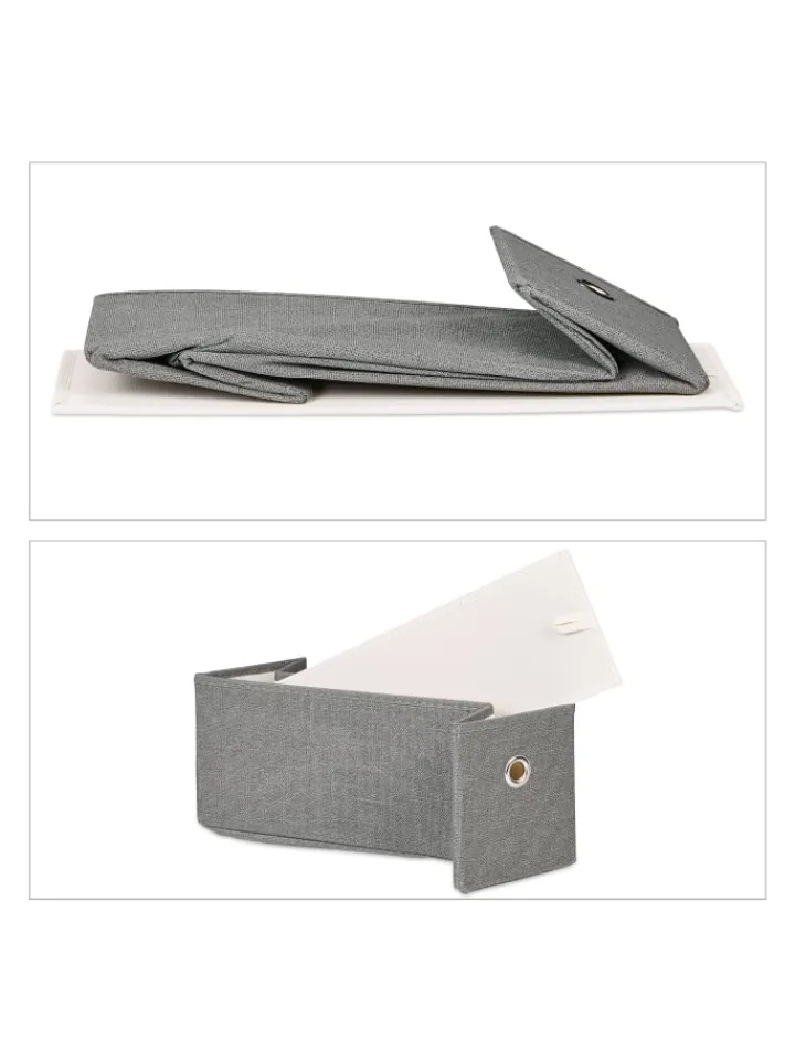 relaxdays Regale & Schränke<Nischenregal in Braun/ Grau - (B)20 x (H)76 x (T)48 cm