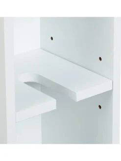 relaxdays Regale & Schränke<Nischenschrank in Weiß/ Natur - (B)17 x (H)79 x (T)75 cm