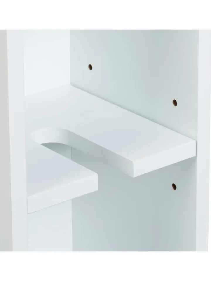 relaxdays Regale & Schränke<Nischenschrank in Weiß/ Natur - (B)17 x (H)79 x (T)75 cm