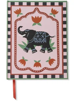 DESIGNWORKS INK ® Büro- & Schulbedarf<Notizbuch "Elephant" in Rosa/ Schwarz - (L)19,7 x (B)15,2 cm