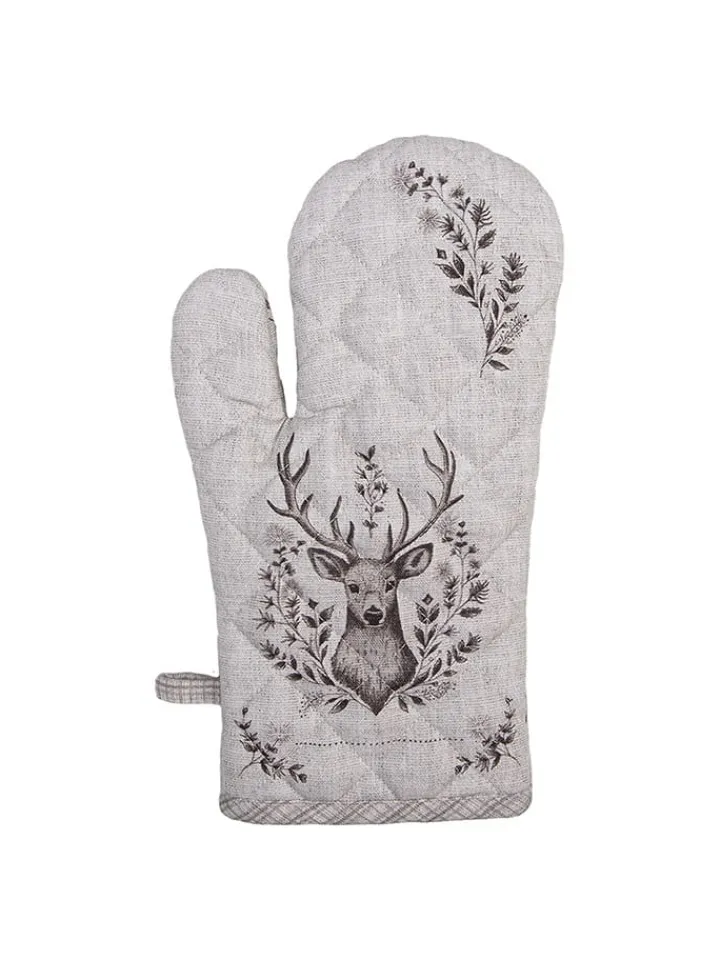 Clayre & Eef Tisch- & Küchentextilien<Ofenhandschuh in Braun - (L)30 x (B)18 cm