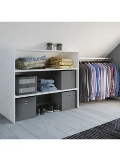 VCM Regale & Schränke<Offener Kleiderschrank Dachschrägen Regal Dacho l in Weiß