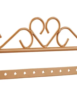 relaxdays Schmuckkästen<Ohrringhalter in Bronze - (B)16,5 x (H)30,5 x (T)6,5 cm