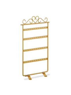 relaxdays Schmuckkästen<Ohrringhalter in Gold