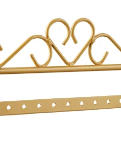relaxdays Schmuckkästen<Ohrringhalter in Gold