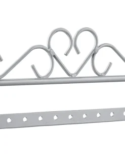 relaxdays Schmuckkästen<Ohrringhalter in Silber - (B)16,5 x (H)30,5 x (T)6,5 cm