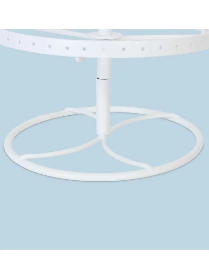 relaxdays Schmuckkästen<Ohrringhalter in Weiß - (H)30 x Ø16,5 cm