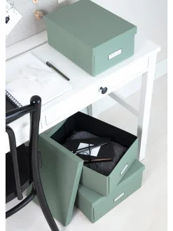 BigsoBox Kisten & Körbe<Ordnungsbox in Grün - (B)22,5 x (H)13,5 x (T)31,5 cm