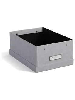 BigsoBox Kisten & Körbe<Ordnungsbox in Hellgrau - (B)22,5 x (H)13,5 x (T)31,5 cm