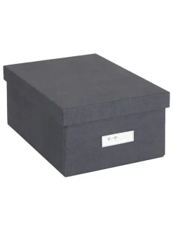 BigsoBox Kisten & Körbe<Ordnungsbox in Schwarz - (B)22,5 x (H)13,5 x (T)31,5 cm