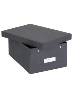 BigsoBox Kisten & Körbe<Ordnungsbox in Schwarz - (B)22,5 x (H)13,5 x (T)31,5 cm
