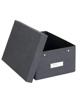BigsoBox Kisten & Körbe<Ordnungsbox in Schwarz - (B)22,5 x (H)13,5 x (T)31,5 cm
