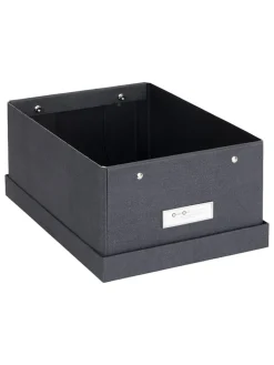 BigsoBox Kisten & Körbe<Ordnungsbox in Schwarz - (B)22,5 x (H)13,5 x (T)31,5 cm