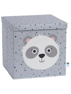 STORE IT Kisten & Körbe<Ordnungsbox "Panda" in Grau - (B)33 x (H)33 x (T)33 cm