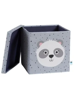 STORE IT Kisten & Körbe<Ordnungsbox "Panda" in Grau - (B)33 x (H)33 x (T)33 cm