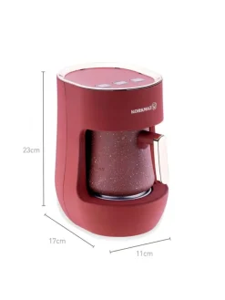 Korkmaz Küchenelektronik<Otantik Kaffeemaschine 700W ideal für türkischen Kaffee & heiße Milch in Rosa