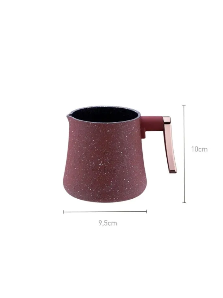 Korkmaz Küchenelektronik<Otantik Kaffeemaschine 700W ideal für türkischen Kaffee & heiße Milch in Rosa