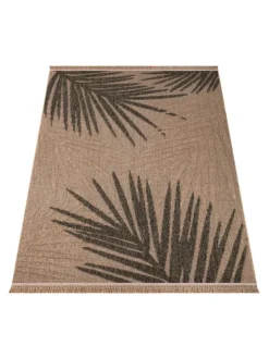 KADIMA DESIGN Outdoorteppiche<Outdoor Teppich Blätter Balkon, Terrasse in Beige