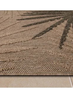 KADIMA DESIGN Outdoorteppiche<Outdoor Teppich Blätter Balkon, Terrasse in Beige