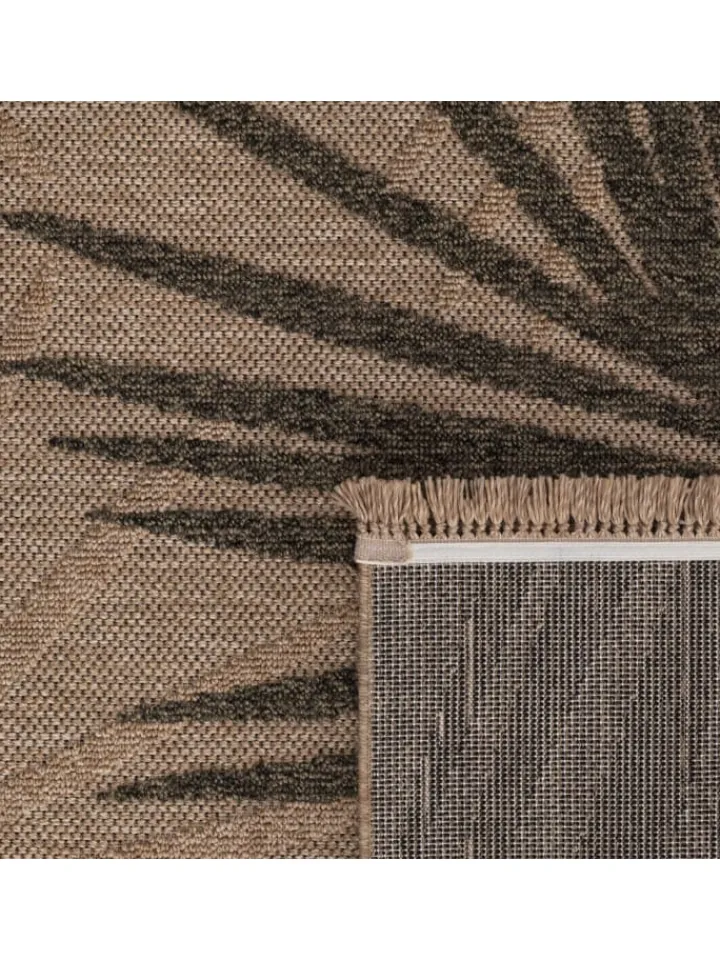 KADIMA DESIGN Outdoorteppiche<Outdoor Teppich Blätter Balkon, Terrasse in Beige