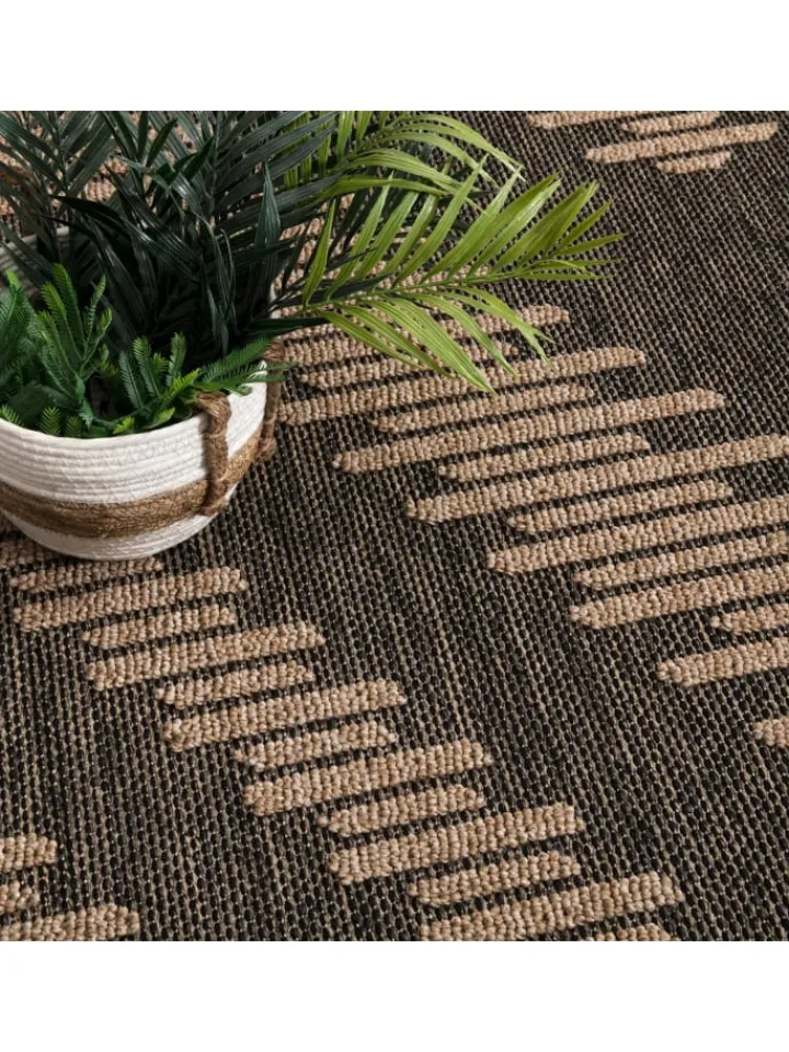 KADIMA DESIGN Outdoorteppiche<Outdoor Teppich Natur Balkon, Terrasse in Anthrazit