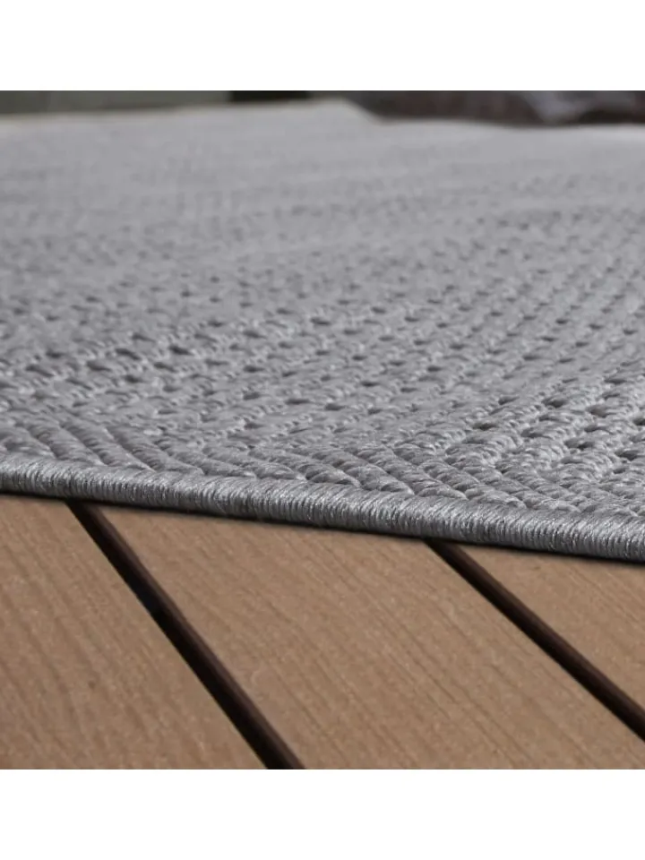 KADIMA DESIGN Outdoorteppiche<Outdoor Teppich Natur Balkon, Terrasse in Grau