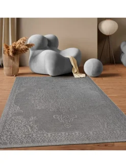 KADIMA DESIGN Outdoorteppiche<Outdoor Teppich Natur Balkon, Terrasse in Anthrazit