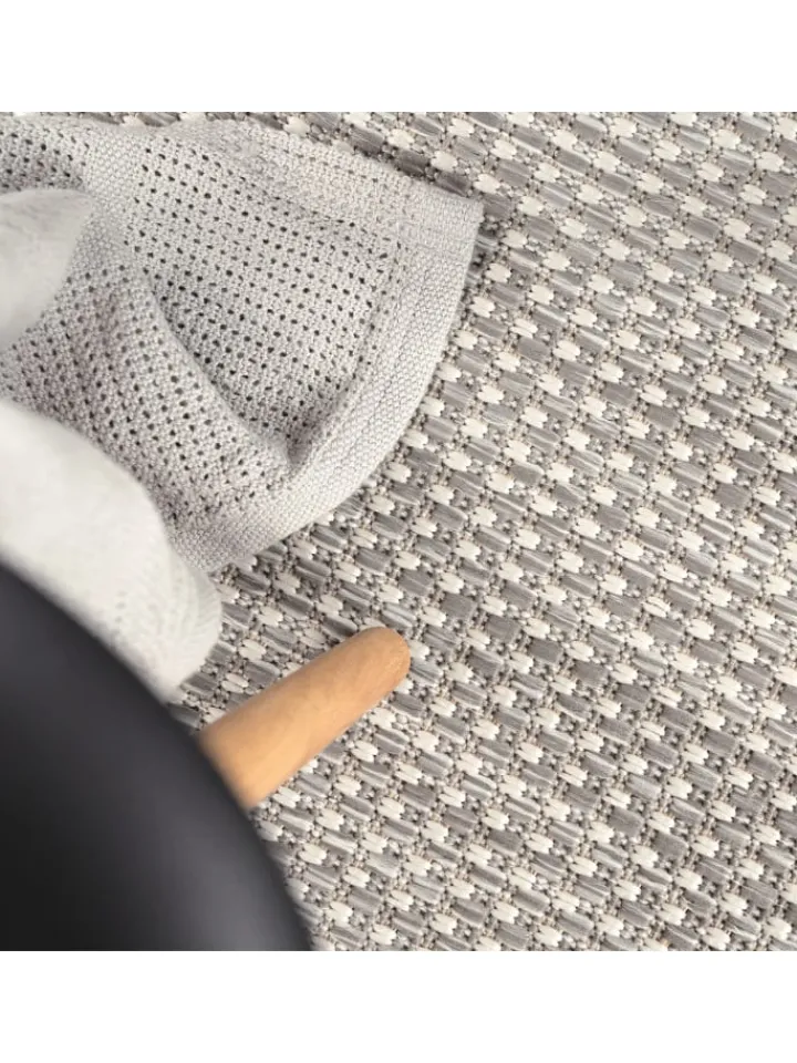 KADIMA DESIGN Outdoorteppiche<Outdoor Teppich Natur Balkon, Terrasse in Grau