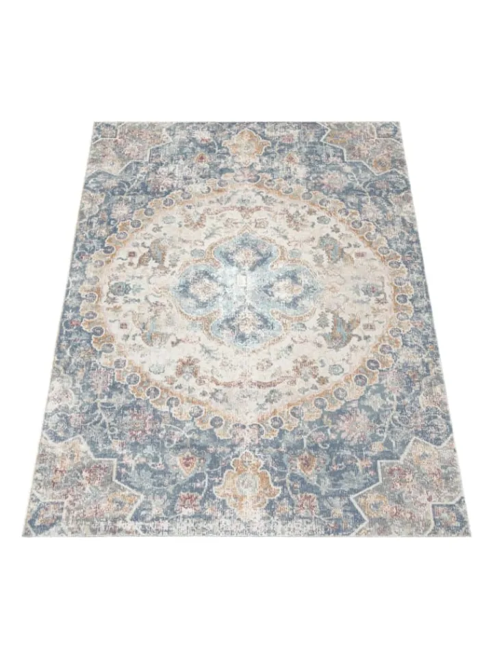 KADIMA DESIGN Outdoorteppiche<Outdoor Teppich Orientalisch Vintage Balkon, Terrasse in Blau