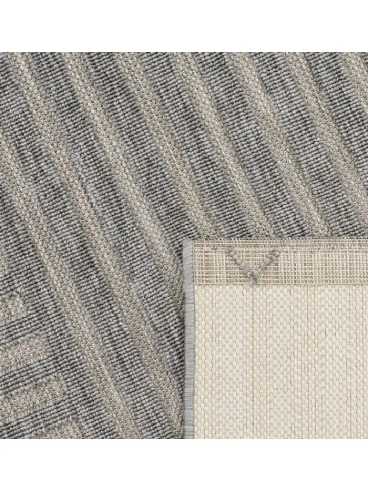 KADIMA DESIGN Outdoorteppiche<Outdoor Teppich Unifarben Spiral Balkon, Terrasse schmutzabweisend in Grau