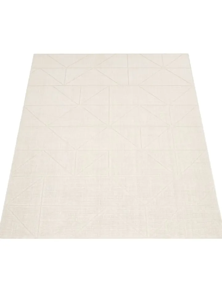 KADIMA DESIGN Outdoorteppiche<Outdoor Teppich Unifarben Geometrisch Balkon, Terrasse in Creme