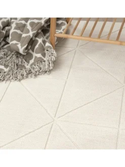KADIMA DESIGN Outdoorteppiche<Outdoor Teppich Unifarben Geometrisch Balkon, Terrasse in Creme