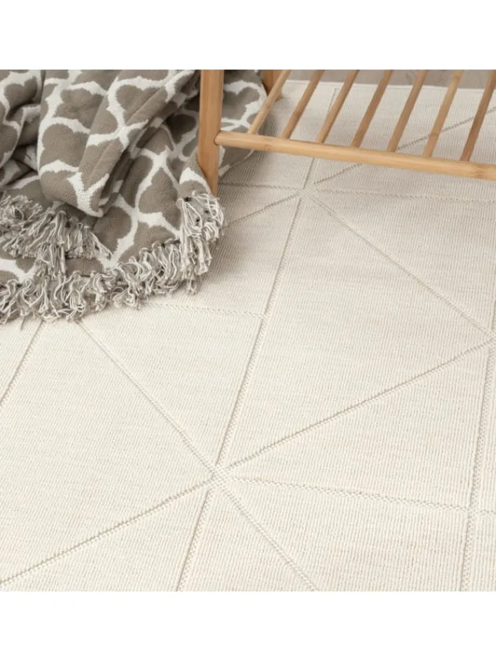 KADIMA DESIGN Outdoorteppiche<Outdoor Teppich Unifarben Geometrisch Balkon, Terrasse in Creme