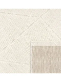 KADIMA DESIGN Outdoorteppiche<Outdoor Teppich Unifarben Geometrisch Balkon, Terrasse in Creme