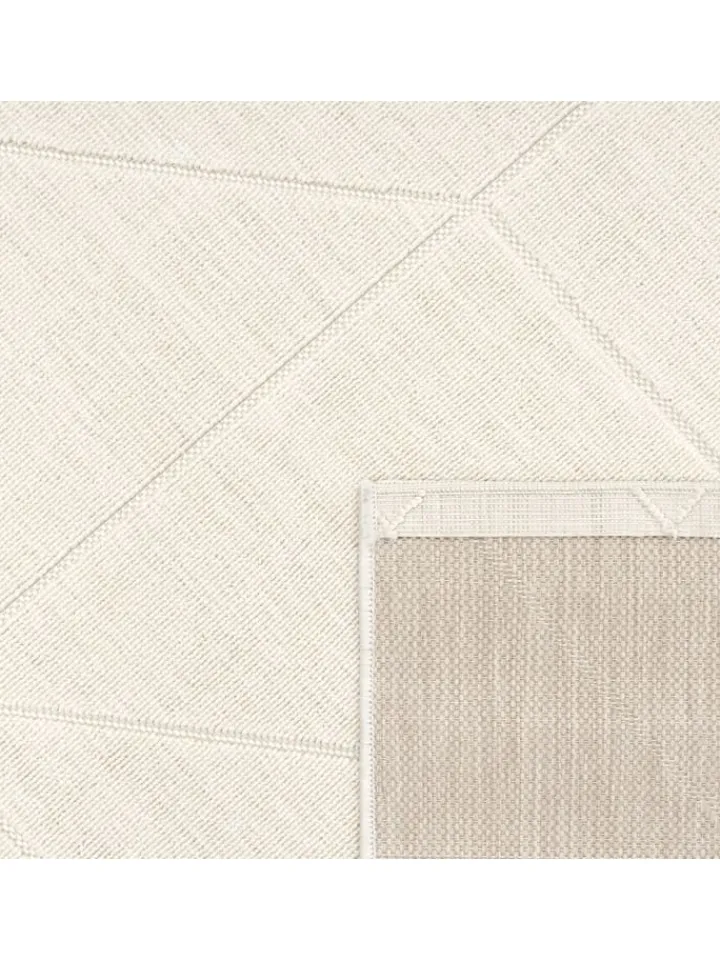 KADIMA DESIGN Outdoorteppiche<Outdoor Teppich Unifarben Geometrisch Balkon, Terrasse in Creme