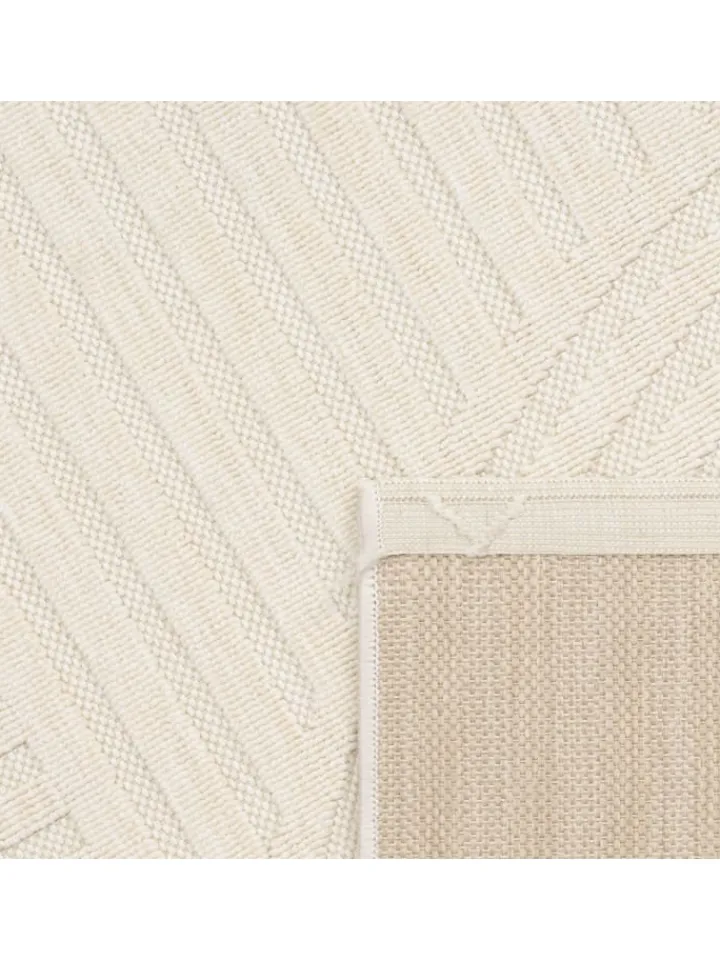 KADIMA DESIGN Outdoorteppiche<Outdoor Teppich Unifarben Spiral Balkon, Terrasse schmutzabweisend in Creme