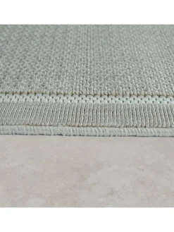 KADIMA DESIGN Outdoorteppiche<Outdoor Teppich Unifarben Bordüre Balkon, Terrasse schmutzabweisend in Beige